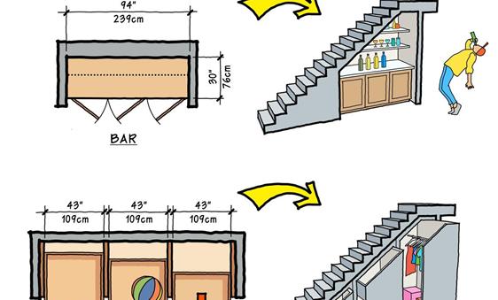 8 ý tưởng sáng tạo giúp tận dụng không gian dưới gầm cầu thang